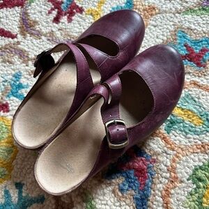 Dansko Women's Plum Mules with Buckle